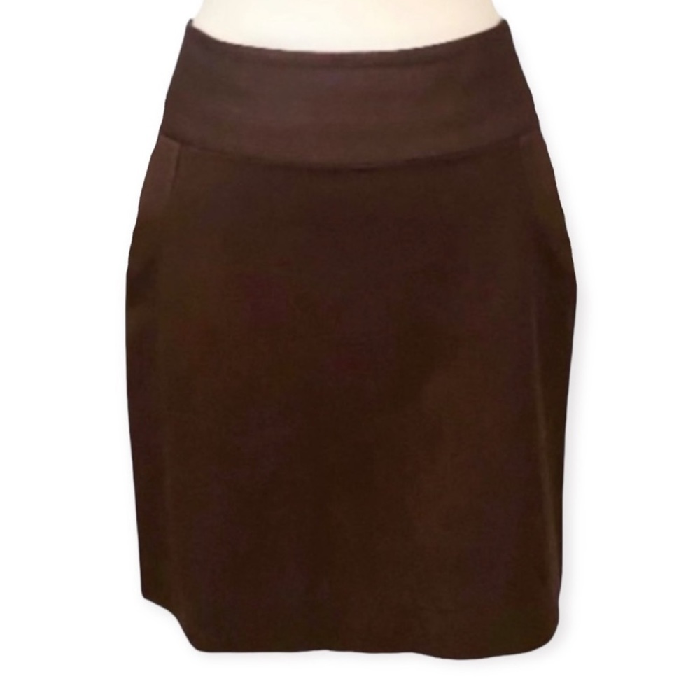 Banana Republic Dark Brown Stretch Skirt With Pockets size women's 4